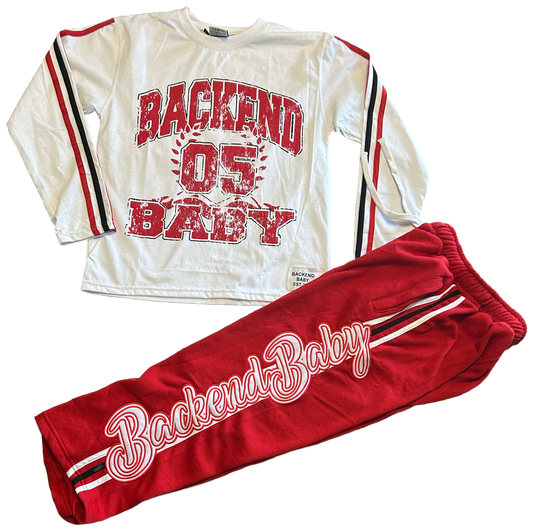 BACKEND BABY®-Red long sleeve set