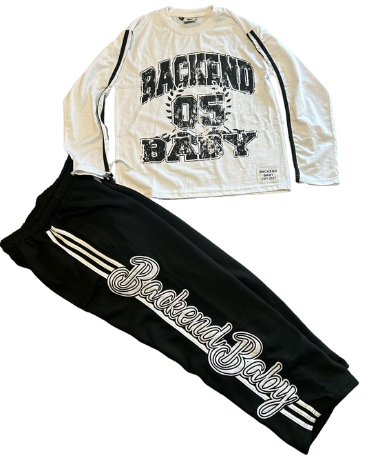 BACKEND BABY®-Black long sleeve set