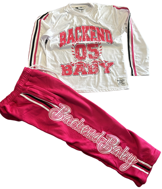 BACKEND BABY®-pink long sleeve set